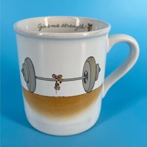 80s Hallmark Give Me Strength Rim Shots coffee mug 1980s vintage